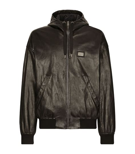 dolce gabbana leather field jacket.